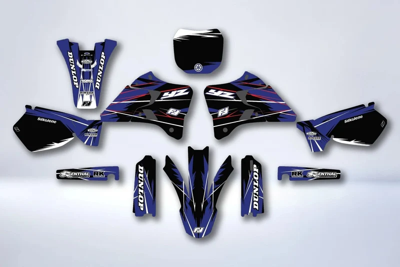 Kit déco YAMAHA YZ 125-250 1996-2001 FACTORY BLACK