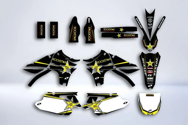 Kit Déco YAMAHA YZF 450 2010-2013 - ROCKSTAR YELLOW
