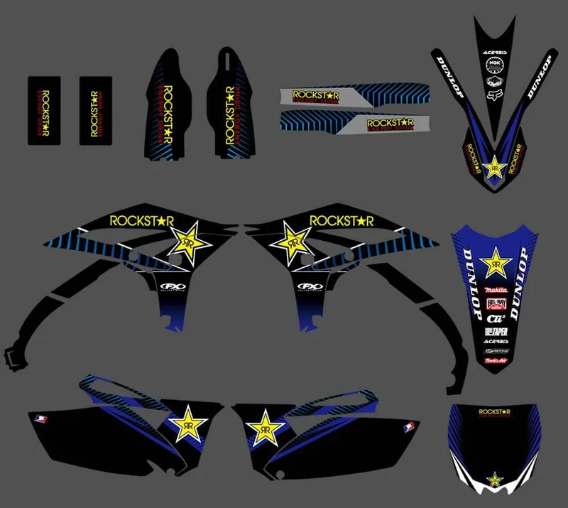Kit Déco YAMAHA YZF 250 2010-2013 - BLUE ROCKSTAR