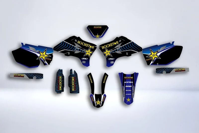 Kit Déco YAMAHA WRF WR 250-450 2003-2006 - ROCKSTAR BLUE