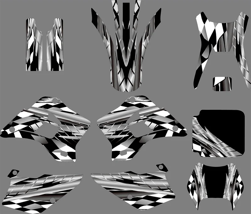 Kit déco KAWASAKI KDX 200-220 1995-2005 - B&W
