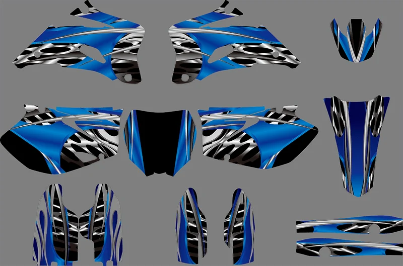 Kit Déco YAMAHA YZF 250-450 2006-2009 - BLUE GREY