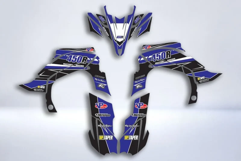 Kit déco Yamaha YFZ 450 R RAPTOR 2009-2013 - BLUE FACTORY