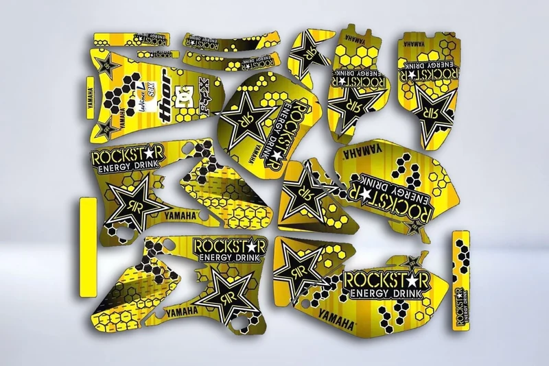 Kit Déco YAMAHA YZF 250-450 2003-2005 - ROCKSTAR YELLOW