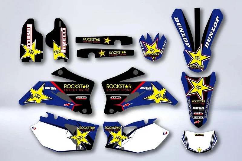 Kit Déco YAMAHA WRF 250-450 2007-2013 - ROCKSTAR BLUE
