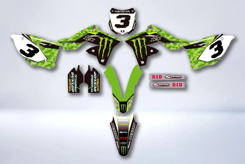 Kit Déco KAWASAKI KXF 250 2013-2016 - MONSTER V7