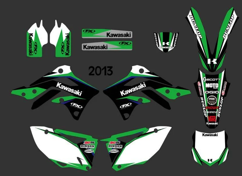 Kit Deco KAWASAKI KXF 450 2012-2013 - ORIGINE V2