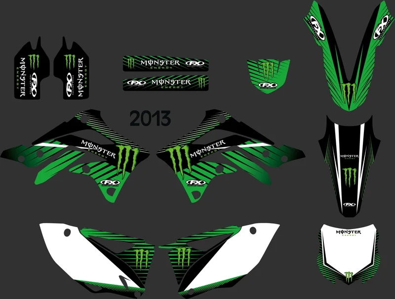 Kit Deco KAWASAKI KXF 450 2012-2013 - MONSTER V2