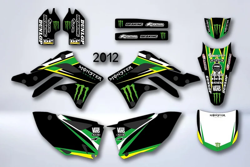 Kit Deco KAWASAKI KXF 450 2012-2013 - MONSTER V3