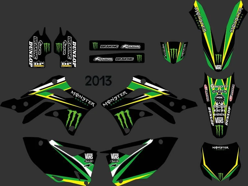 Kit Deco KAWASAKI KXF 450 2012-2013 - MONSTER V3