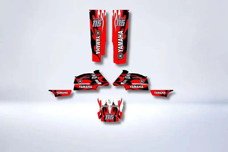 Kit Déco YAMAHA Banshee 350 - RED FLAMME