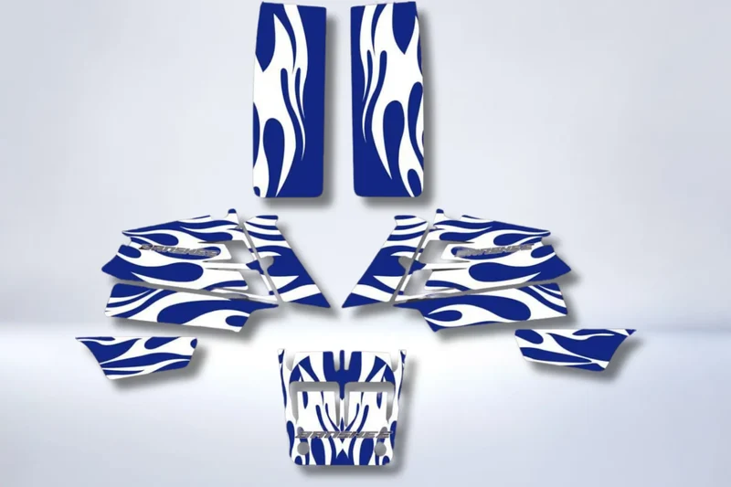 Kit Déco YAMAHA Banshee 350 - BLUE FLAME