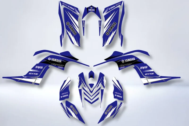 Kit déco Yamaha YFM 700 RAPTOR 2006-2012 (ultra complet) - ORIGINE