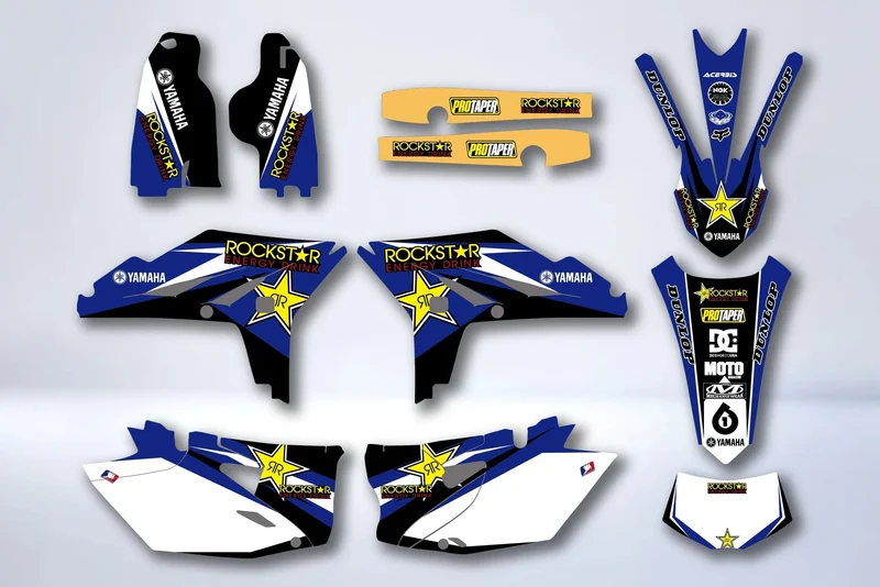 Kit Déco YAMAHA WRF 450 2012-2015 - ROCKSTAR BLUE