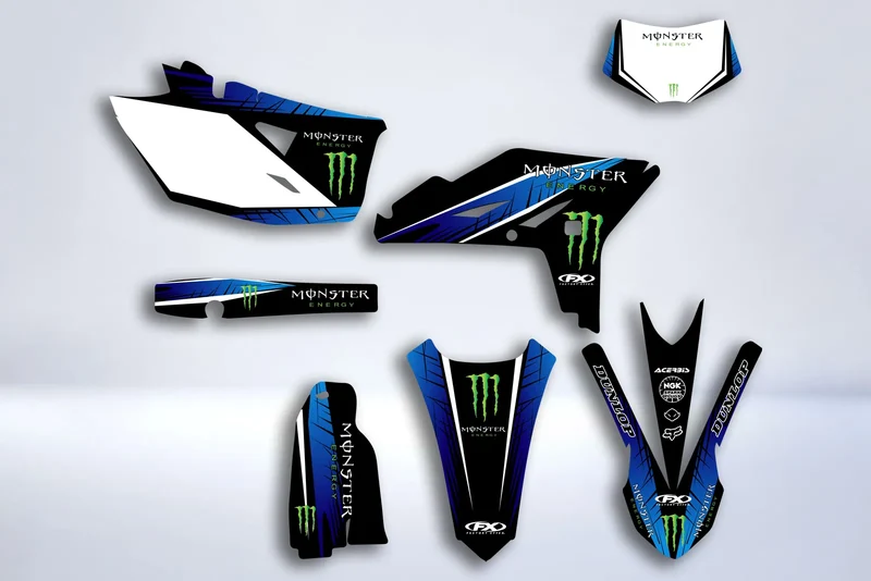 Kit Déco YAMAHA WRF 450 2012-2015 - MONSTER BLUE