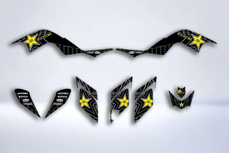 Kit déco Yamaha YFM 700 RAPTOR 2006-2012 - ROCKSTAR GREY