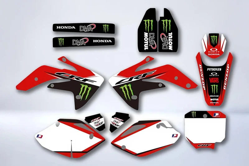 Kit Déco HONDA CRF 150 2007-2018 MONSTER GREEN RED #2