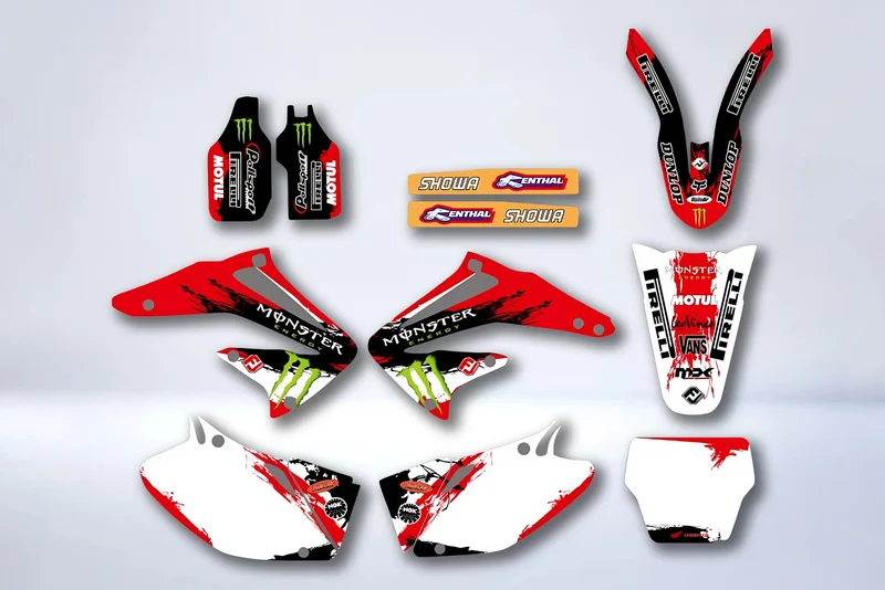 Kit Déco HONDA CRF 450 2002-2004 MONSTER RED #2