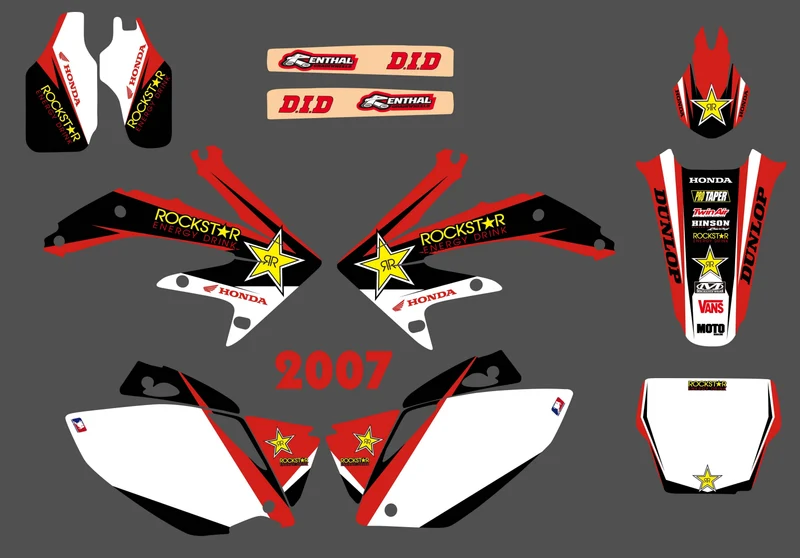 Kit Déco HONDA CRF 450 2005-2008 - ROCKSTAR RED