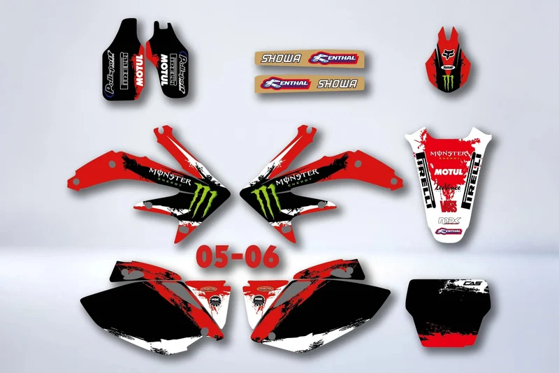 Kit Déco HONDA CRF 450 2005-2008 MONSTER RED