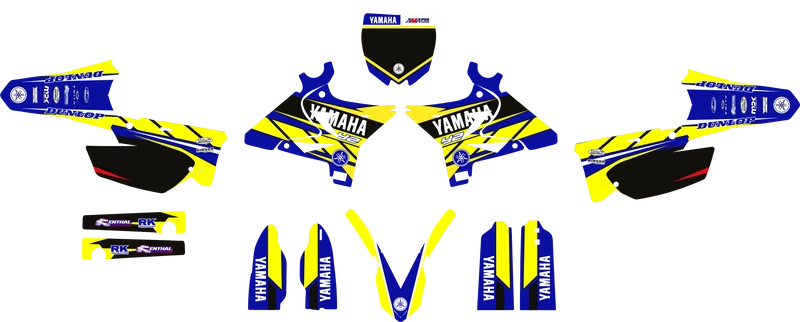 Kit déco YAMAHA YZ 125-250 2002-2020 UFO RESTYLE - BLUE YELLOW