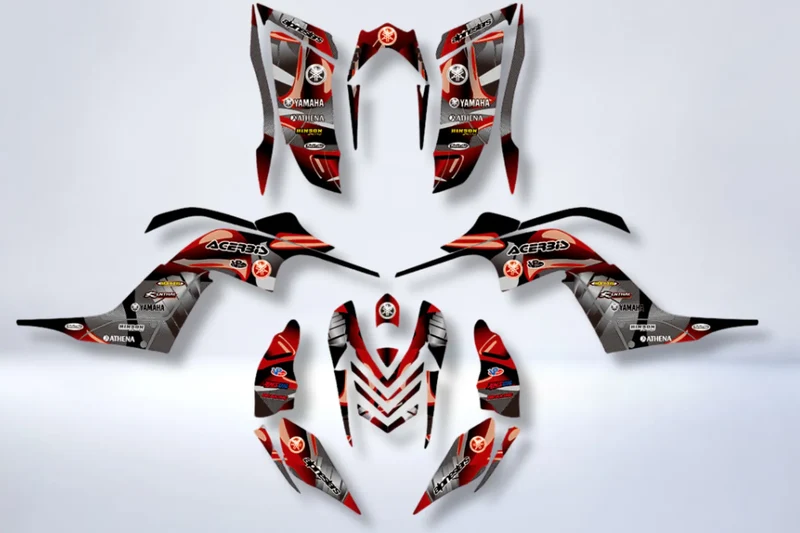 Kit déco Yamaha YFM 700 RAPTOR 2006-2012 - RED ACERBIS