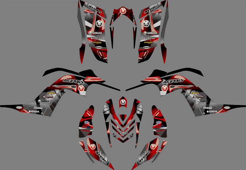 Kit déco Yamaha YFM 700 RAPTOR 2006-2012 - RED ACERBIS