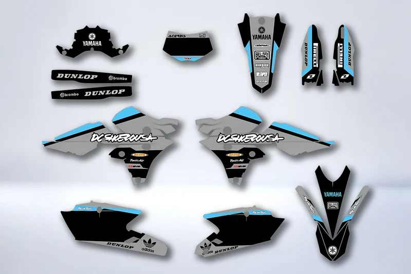 Kit Déco YAMAHA WRF 250-450 2015-2018 - GREY SKY BLUE