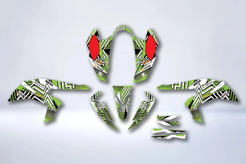 Kit Deco KAWASAKI KFX 450 - GREEN WHITE