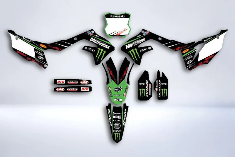 Kit Déco Kawasaki KXF 250 2021-2024 & KXF 450 2019-2023 MONSTER
