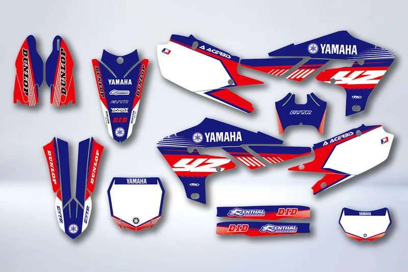 Kit Déco YAMAHA YZF 250 ( 2019-2021 ) / 450 ( 2018-2022 ) RED BLUE