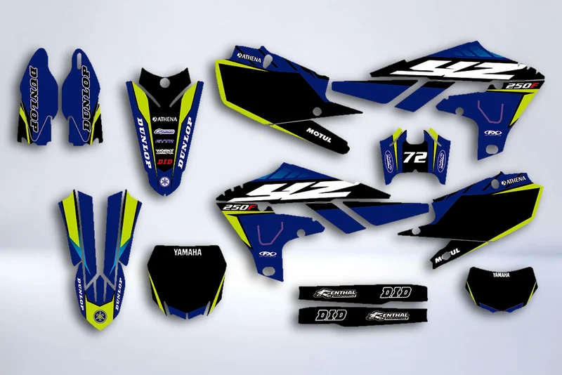 Kit Déco YAMAHA YZF 250 ( 2019-2021 ) / 450 ( 2018-2022 ) - YELLOW BLUE