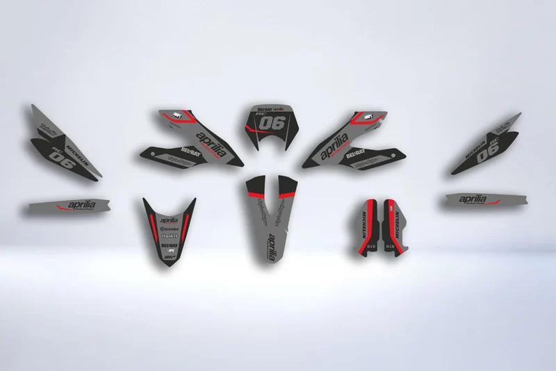 Kit Déco DERBI Senda DRD 125 SM / APRILIA SX 125 2018-2024 - GREY RED
