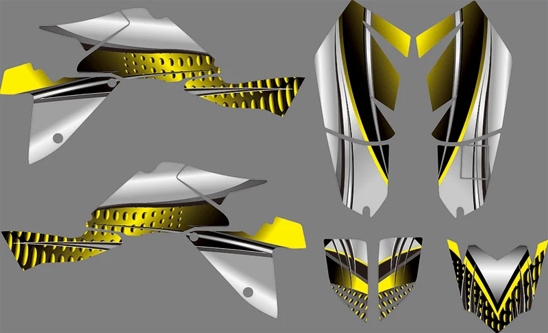 Kit Déco SUZUKI LTZ 400 2009-2015 - GREY YELLOW (modèle injection)