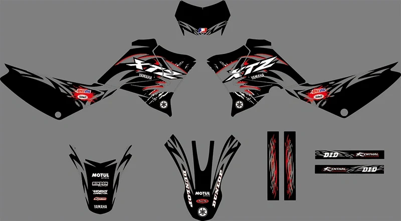 Kit Déco YAMAHA XTZ 125 - GREY RED