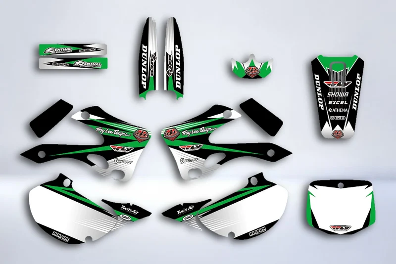 Kit déco KAWASAKI KX 125-250 1999-2002 - TROY LEE