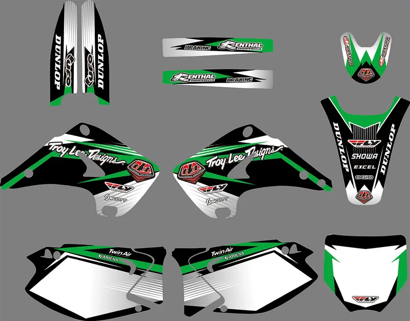 Kit Déco KAWASAKI KX 125-250 2003-2012 - TROY LEE