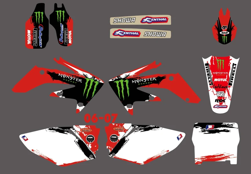 Kit déco HONDA CRF 250 2004-2009 - MONSTER