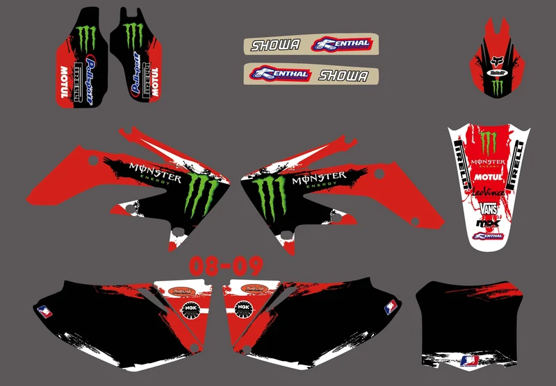 Kit déco HONDA CRF 250 2004-2009 - MONSTER