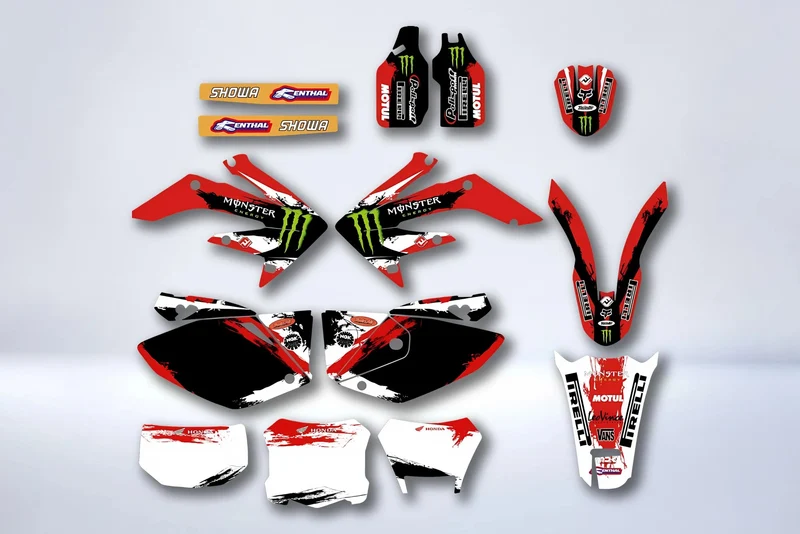 Kit déco HONDA CRF250X 2004-2016 - MONSTER RED