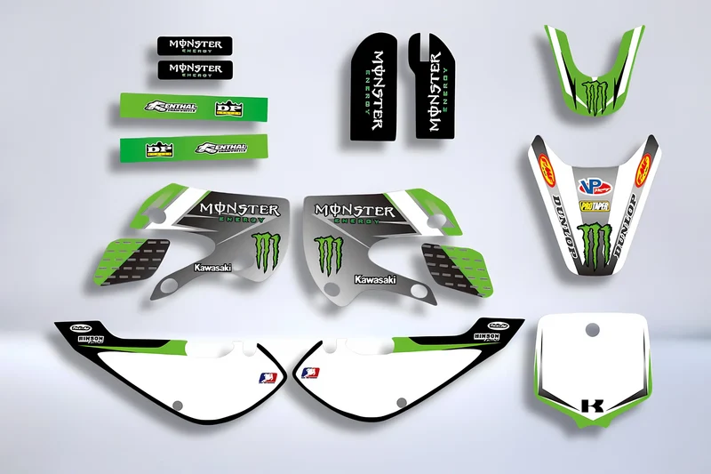 Kit Déco KAWASAKI KX 65 (2000-2013) KLX 110 (2000-2009) - MONSTER V1