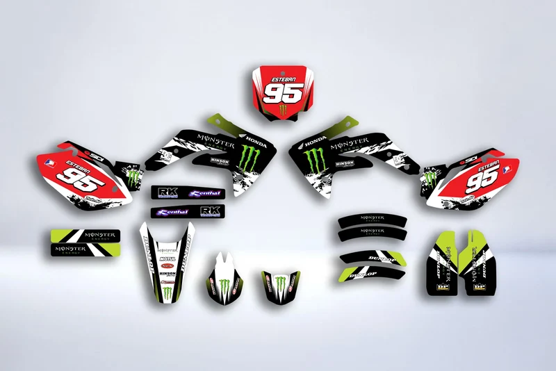 Kit Déco HONDA CRF 150 2007-2018 - MONSTER GREEN RED