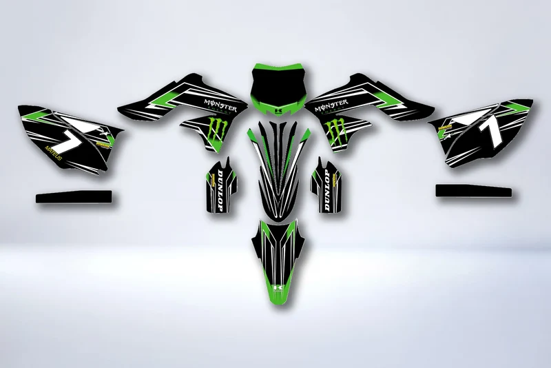 Kit déco KAWASAKI KXF 250 2014 - GREEN