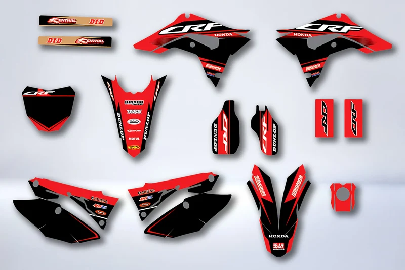 Kit déco HONDA CRF 450 2017-2020 CRF 250 2018-2021 - BLACK