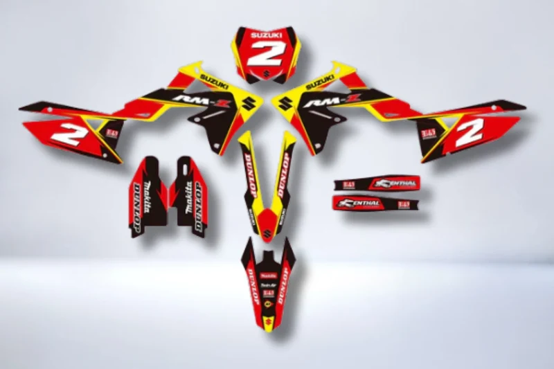 Kit Déco SUZUKI RM-Z 450 2018-2025 & RM-Z 250 2019-2025 - RED ORIGINAL