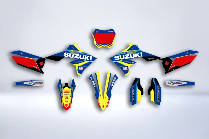 Kit Déco SUZUKI RM-Z 450 2018-2025 & RM-Z 250 2019-2025 - BLUE YELLOW