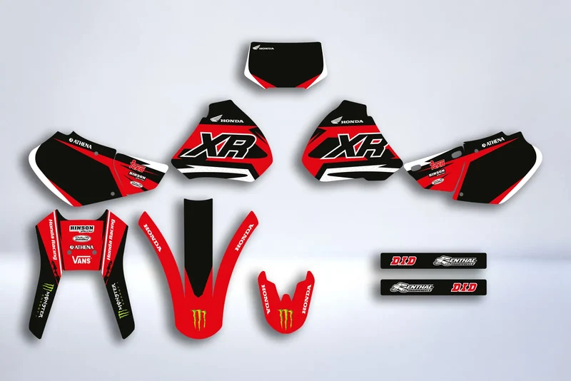 Kit déco HONDA XR 250-400 1996-2004 - BLACK RED
