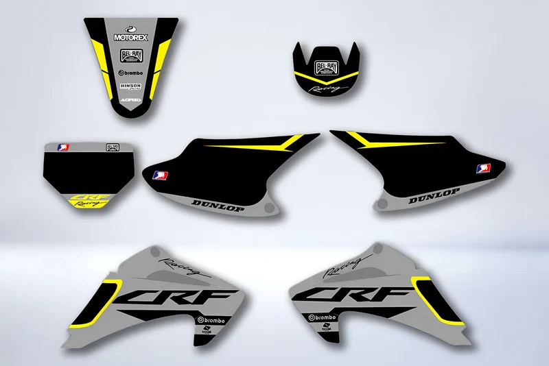 Kit Déco HONDA CRF 150-230 TRAIL 2003-2007 - GREY YELLOW