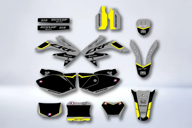 Kit déco HONDA CRF250X 2004-2016 - GREY YELLOW