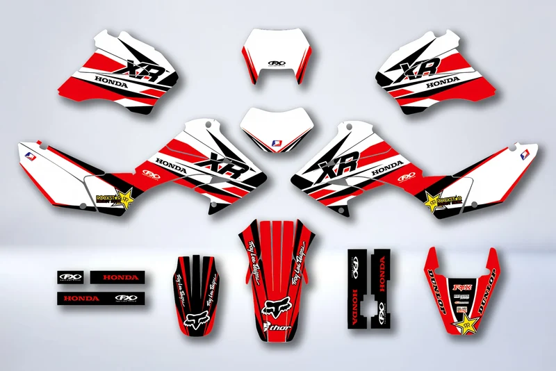 Kit déco HONDA XR 250 2006-2018 - RED WHITE